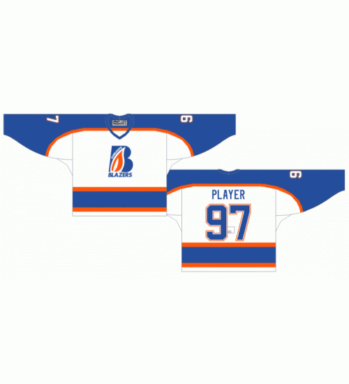 Custom WHL Kamloops Blazers 1987 04 Home Hockey Jersey White